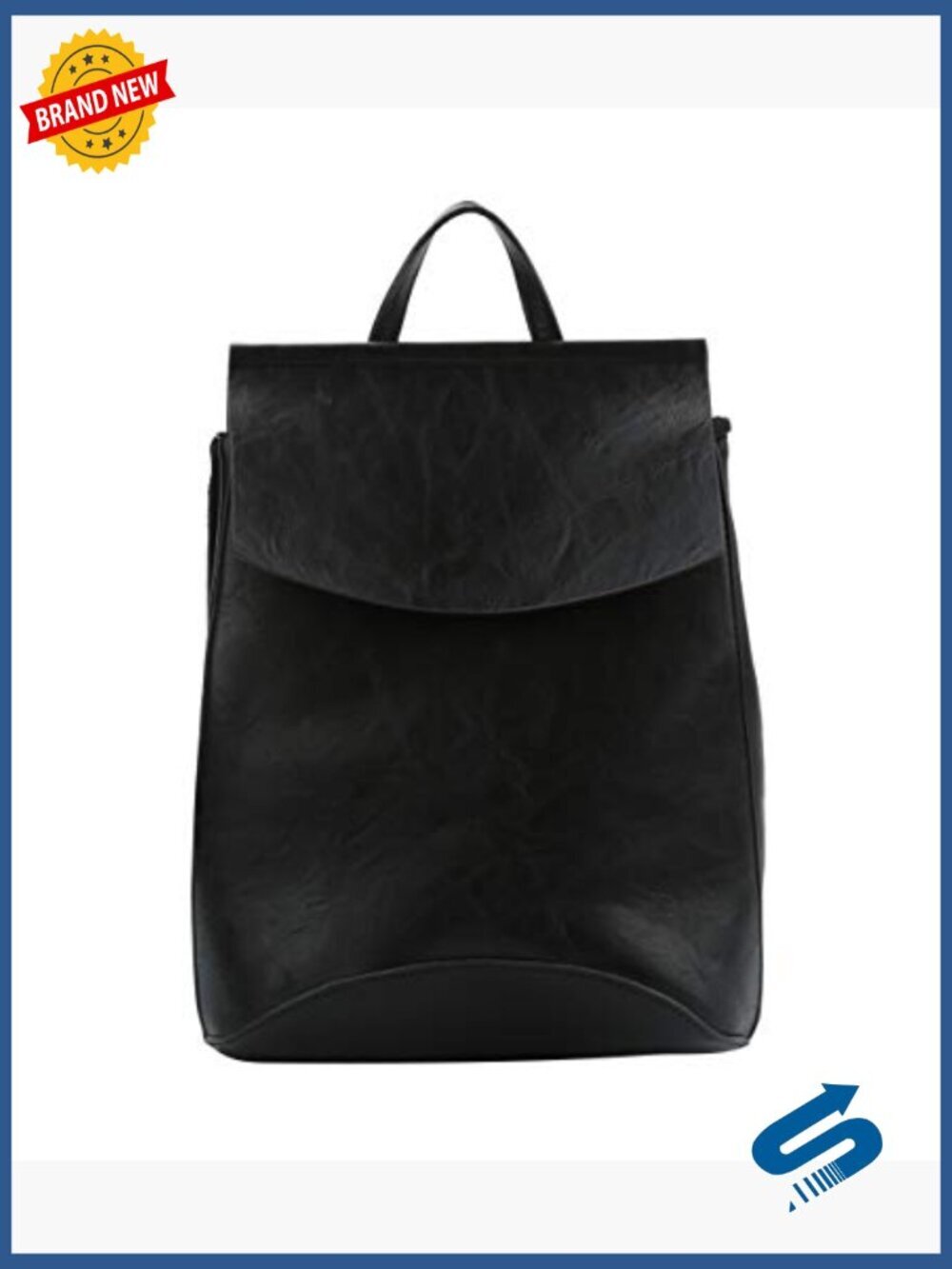 Convertible Vegan Leather Backpack Handbag Travel Work Bag - Picture 2 of 6